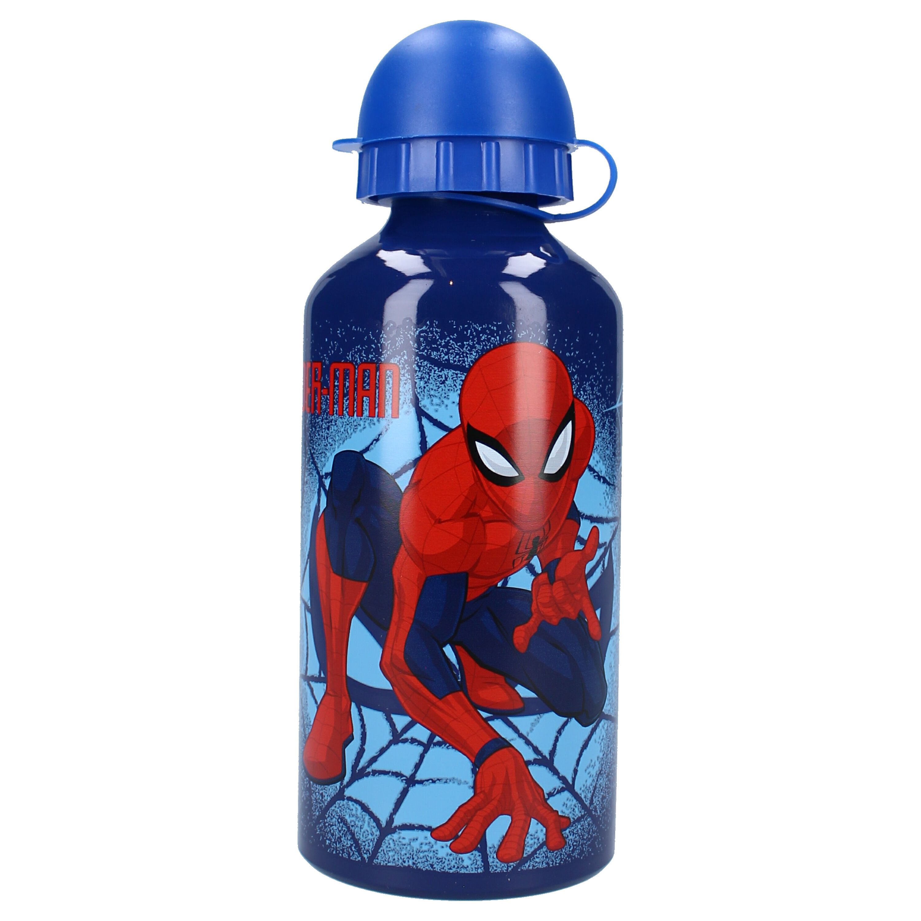 Spiderman Trinkflasche 500 ml Aluminium mit coolem Spiderman-Motiv für Kinder