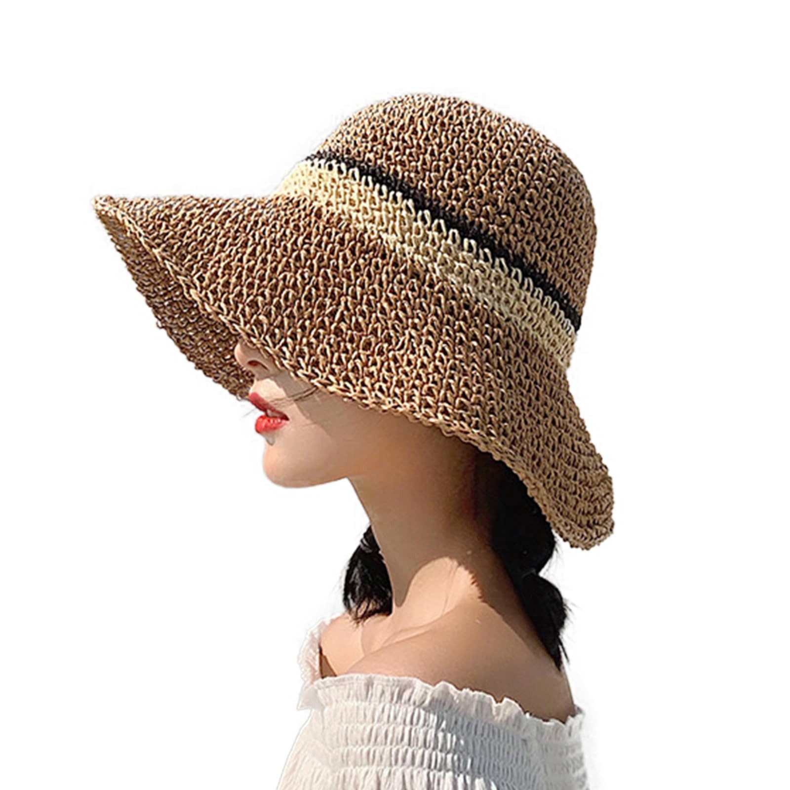Coonoor Strohhut Damen-Sommer-Sonnenhut, faltbarer Outdoor-Strohhut Strandh günstig online kaufen
