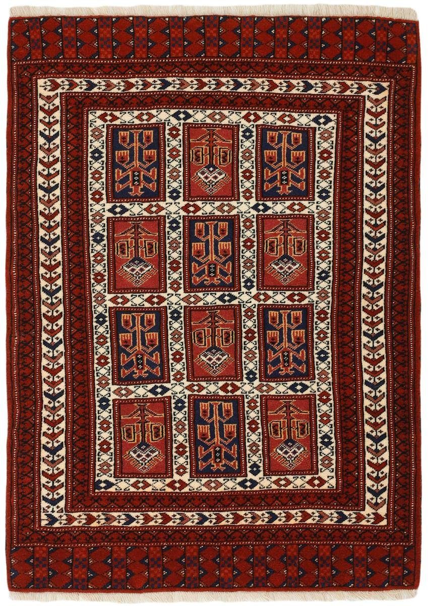Orientteppich Turkaman 84x119 Handgeknüpfter Orientteppich / Perserteppich, Nain Trading, rechteckig, Höhe: 6 mm | Kurzflor-Teppiche