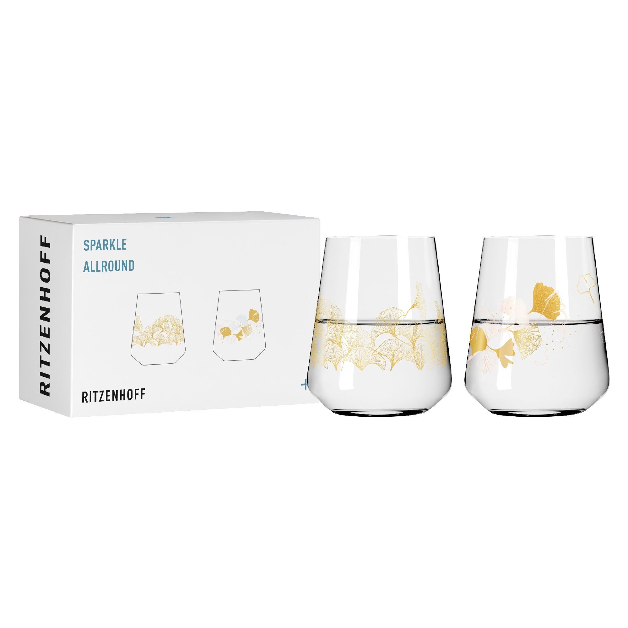 Ritzenhoff Glas Sparkle, Glas, Spülmaschinengeeignet, transparent, Blätter, H: 11cm