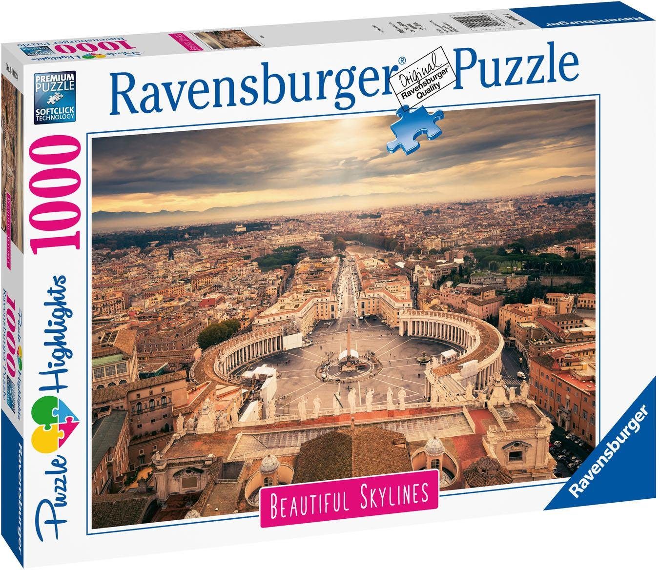 1000 schützt - Skylines - Beautiful - Puzzle Made Ravensburger Puzzle in Puzzleteile, Highlights Germany, Rome, weltweit FSC® Wald