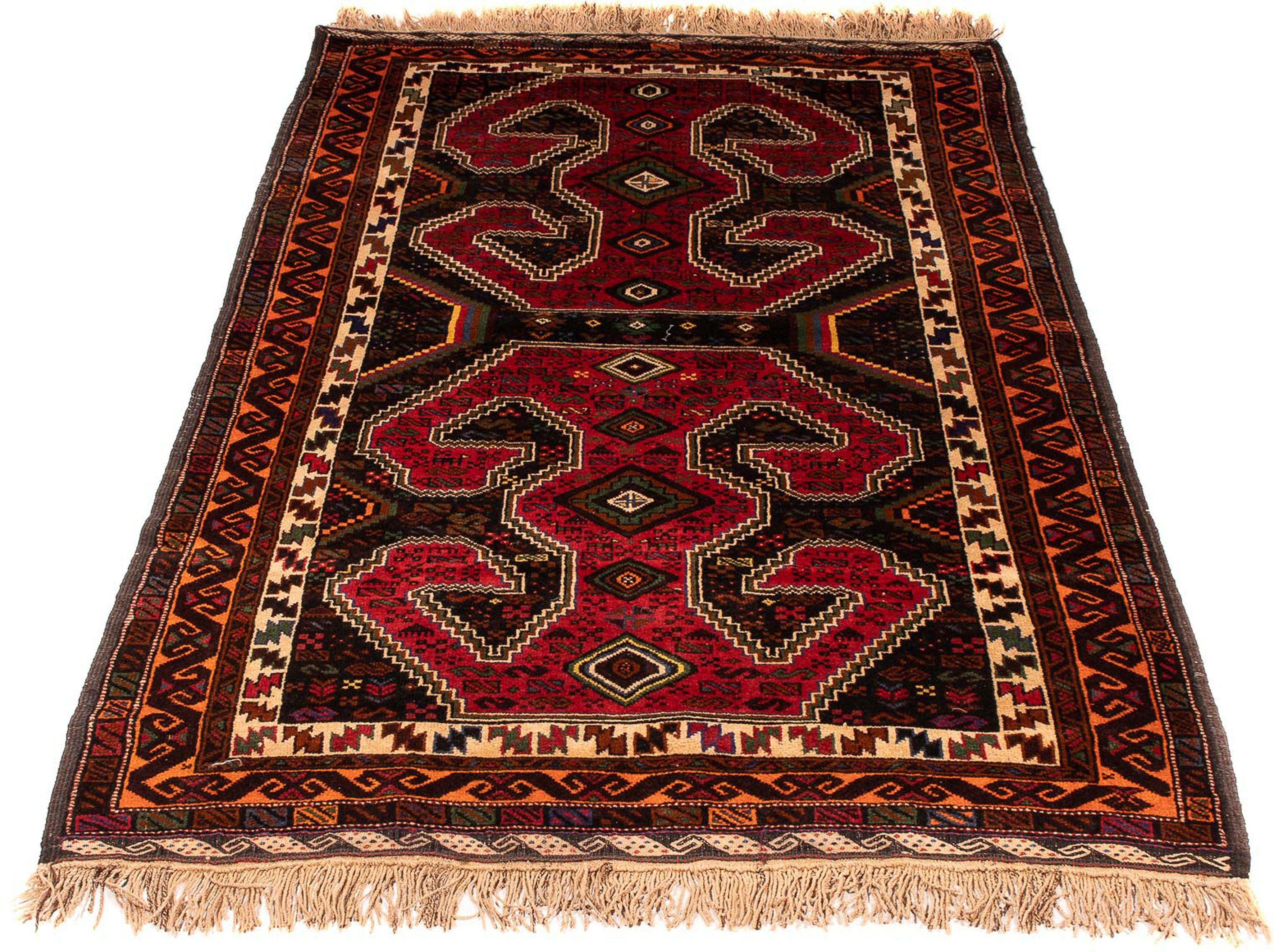Orientteppich Belutsch - 214 x 115 cm - mehrfarbig, morgenland, rechteckig, Höhe: 8 mm, Wohnzimmer, Handgeknüpft, Einzelstück mit Zertifikat