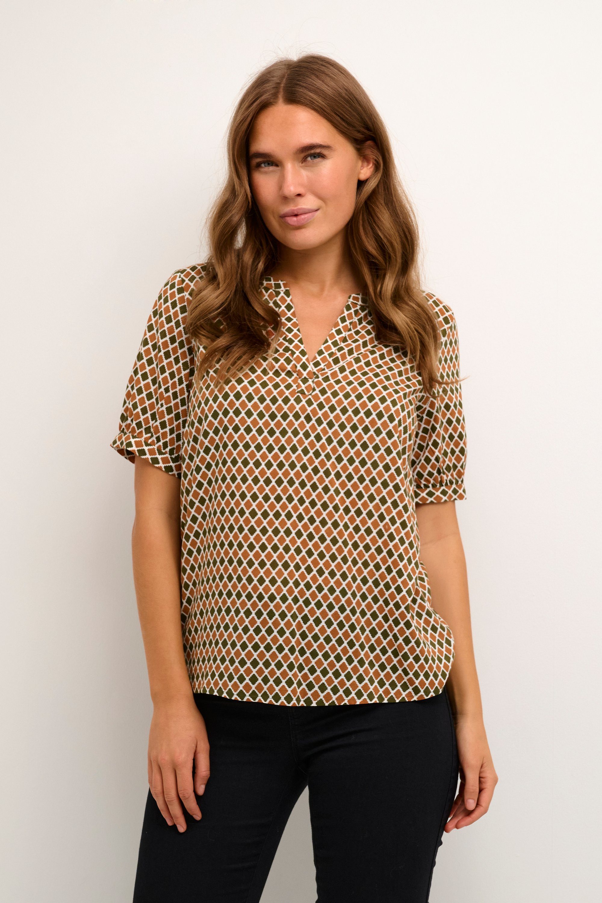 KAFFE Langarmbluse Bluse kurzarm KAsally
