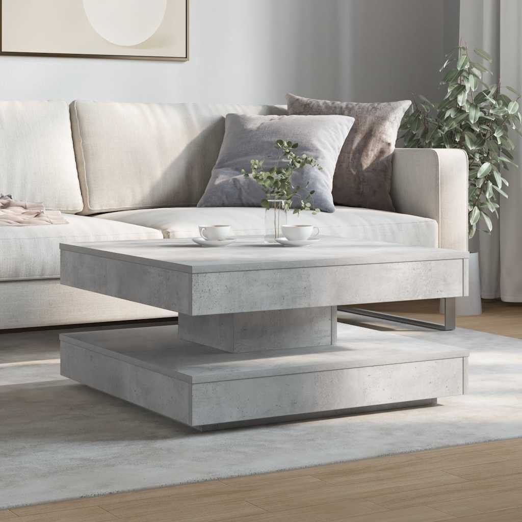 vidaXL Couchtisch Couchtisch 360-Grad Drehbar Betongrau günstig online kaufen