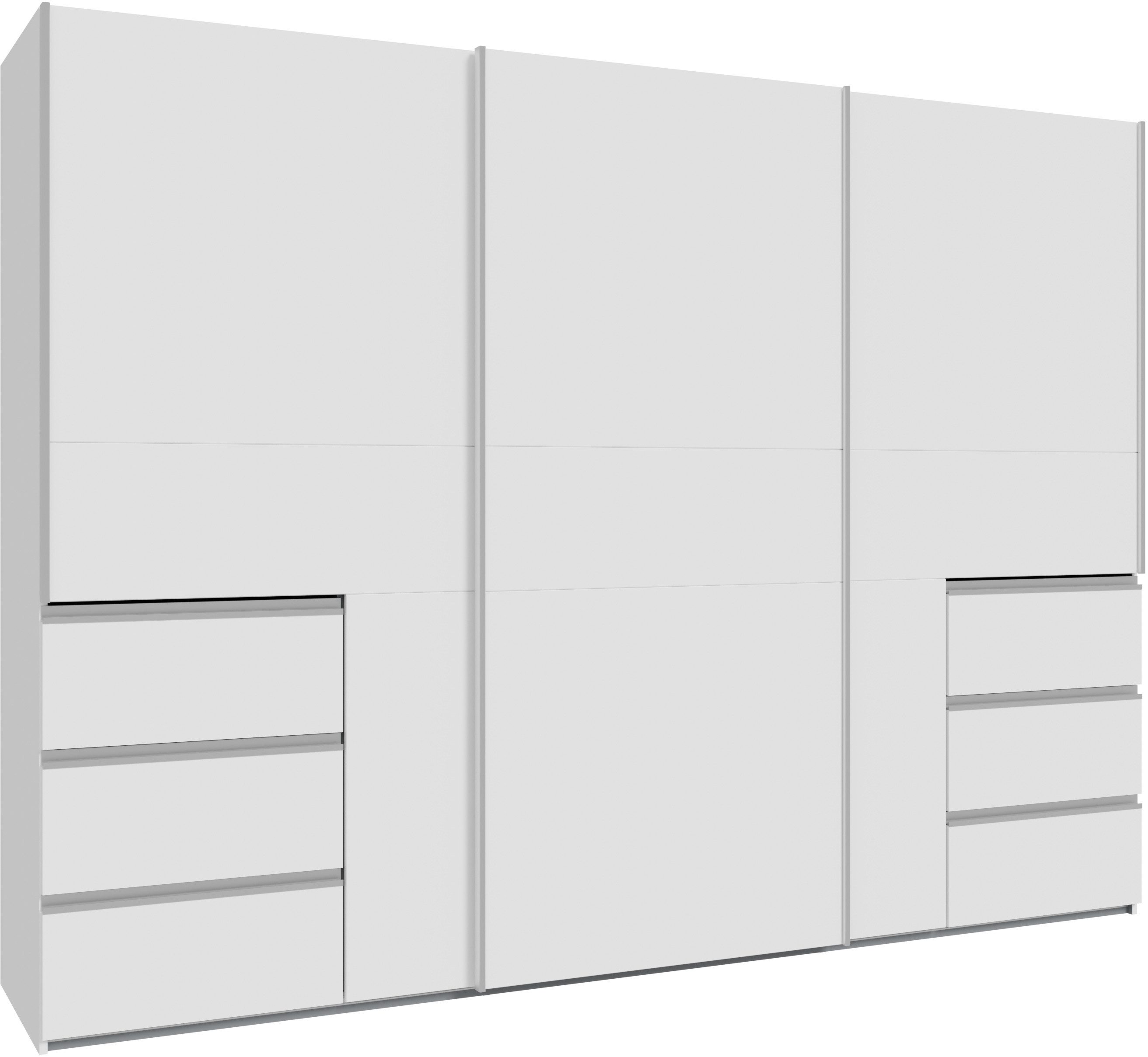 FORTE Schwebetürenschrank Schwebetürenschrank, Stauraum, 6 Schubkästen, erhältlich in 2 Dekoren