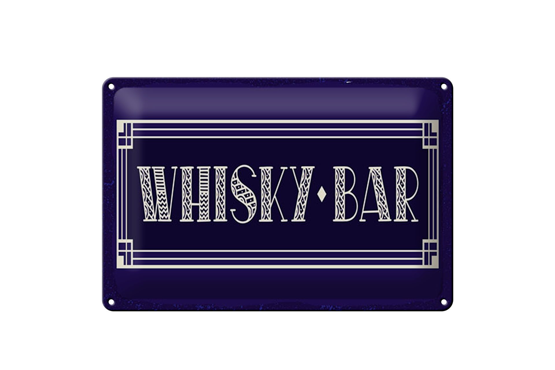 Metallschild 30x20cm Whisky Bar