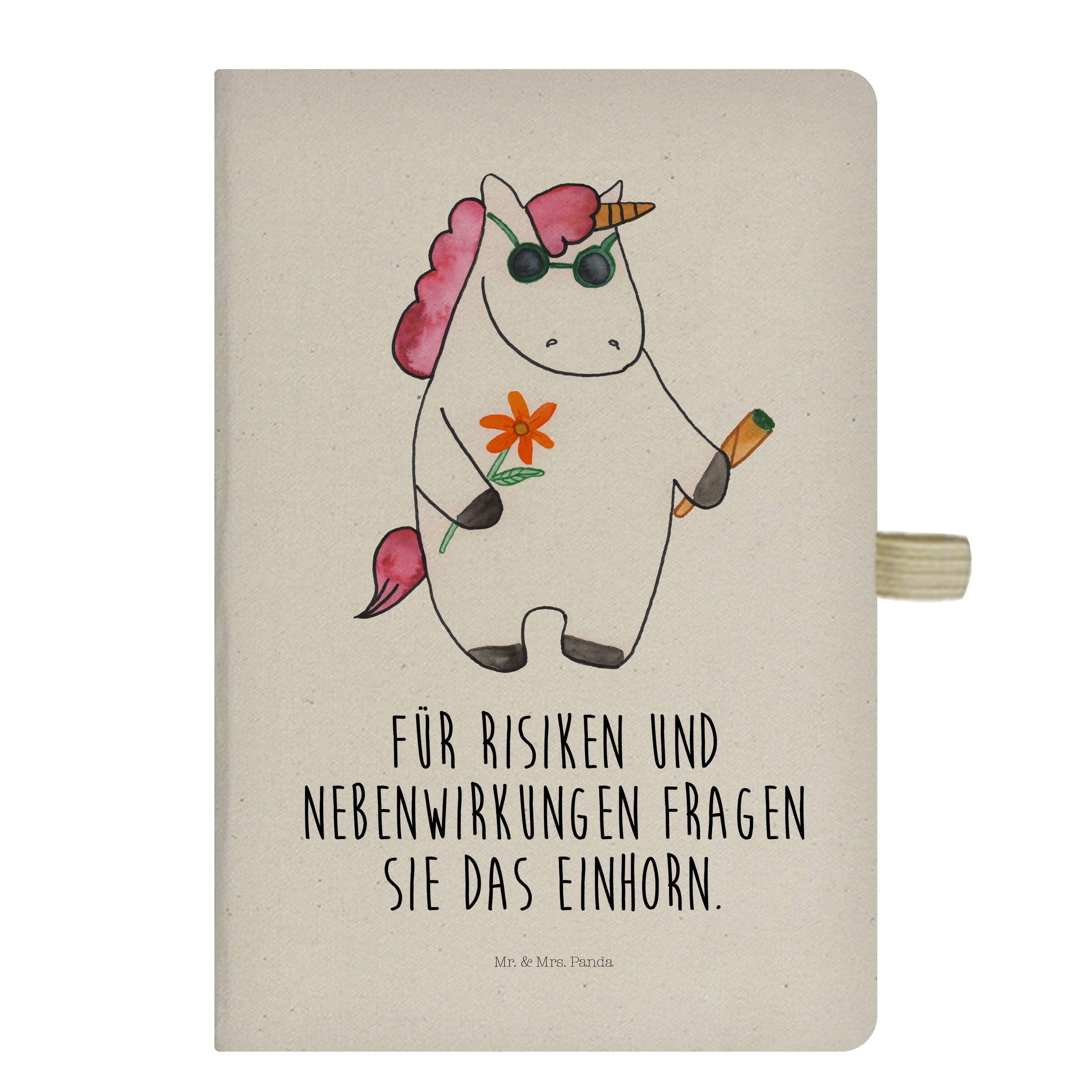 Mr. & Mrs. Panda Notizbuch Einhorn Woodstock - Transparent - Geschenk, Einhorn Deko, Einhörner, Mr. & Mrs. Panda, Stilvolles Design