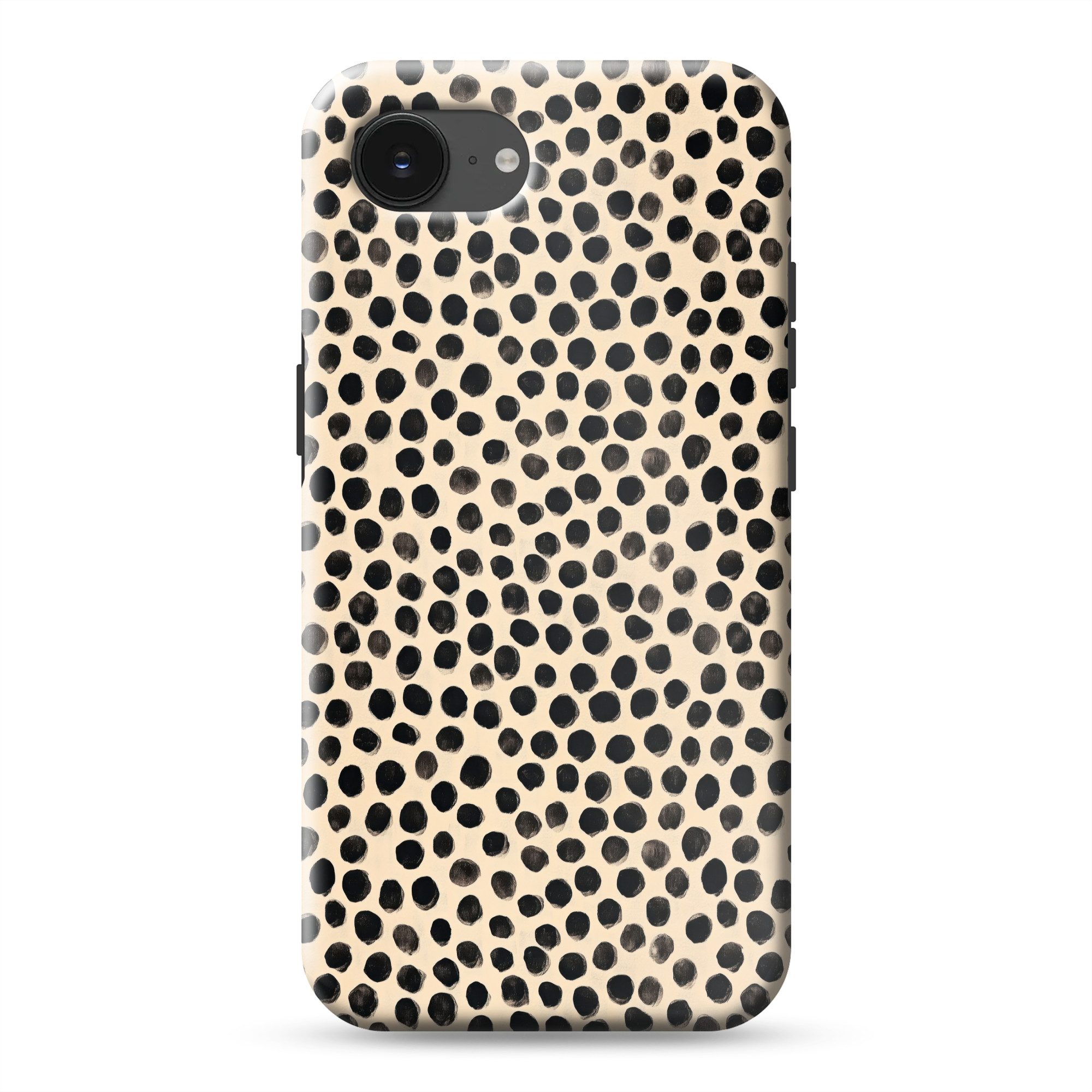 OnlyWow Handyhülle Magsafe für Apple iPhone 17e Polka dots - Muster - Schwarz, Phone Case, Hardcase, Stoßfest, Schutzhülle