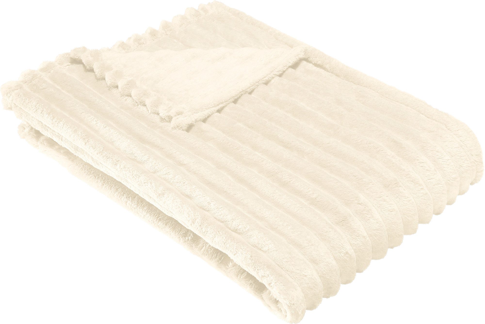 Wohndecke Wohndecke "Aosta", Erwin Müller, Fleece in Cordoptik Uni günstig online kaufen