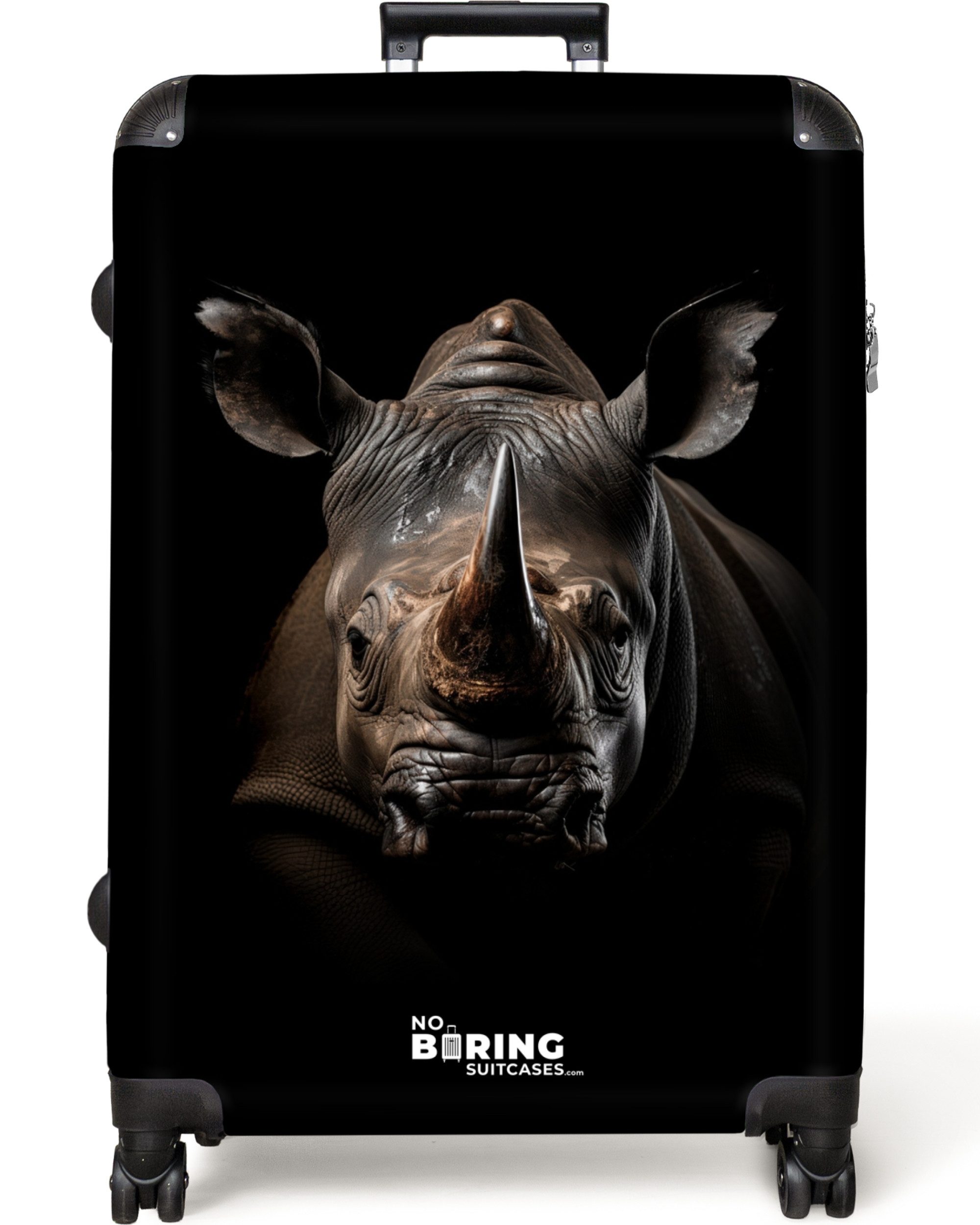 NoBoringSuitcases.com© Hartschalen-Trolley Rhinozeros Vorderansicht auf sch günstig online kaufen
