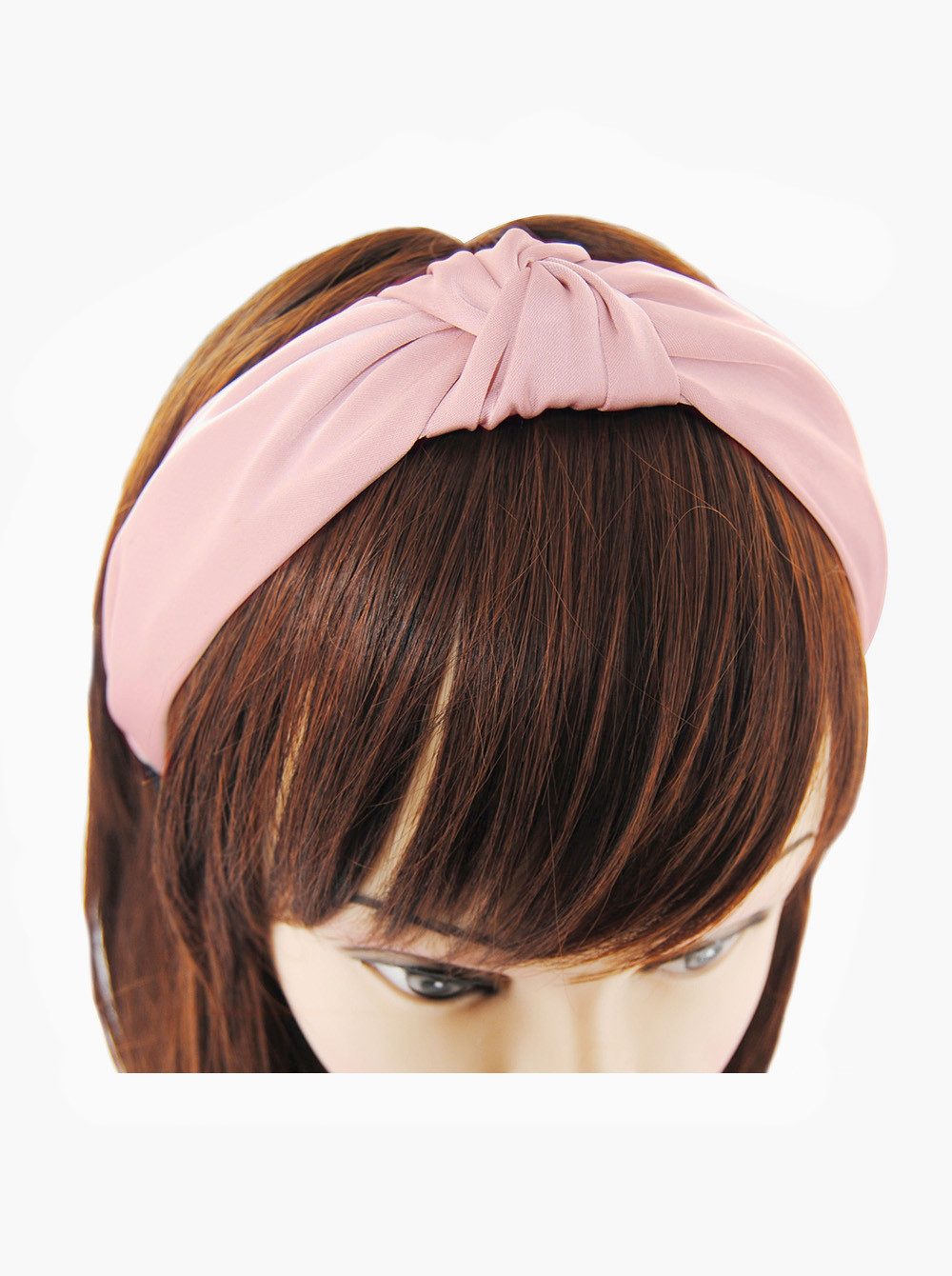 axy Haarreif Breiter Haarreif mit Knoten und Satin bezogen, Vintage Damen Haareifen Haarband