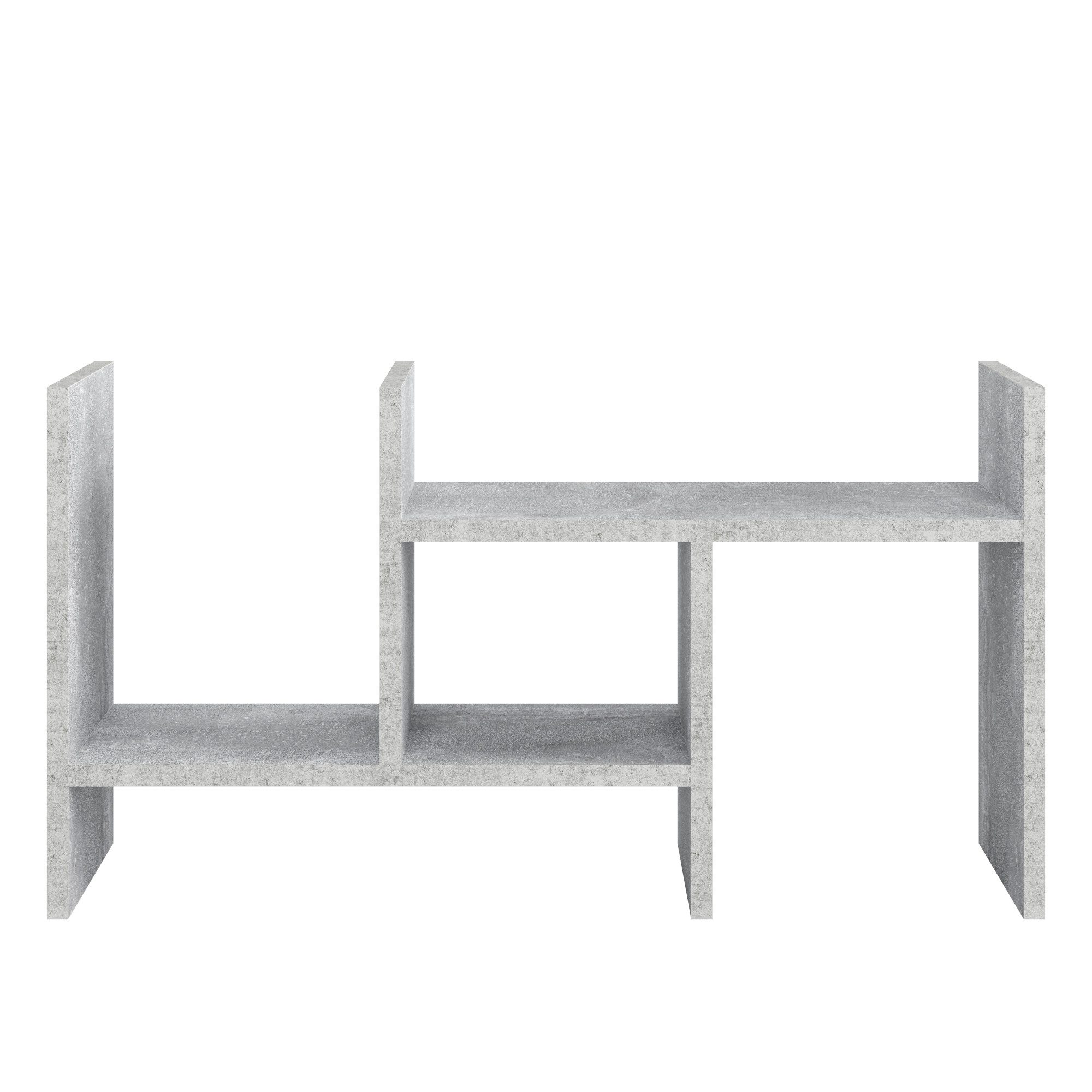 KOMTO Bücherregal Shelf K Tischregal Schreibtisch Aufsatzregal Desktop Regal Klein, Küchenregal Stehend für Arbeitsplatte 51-97 х 20 х 40 cm