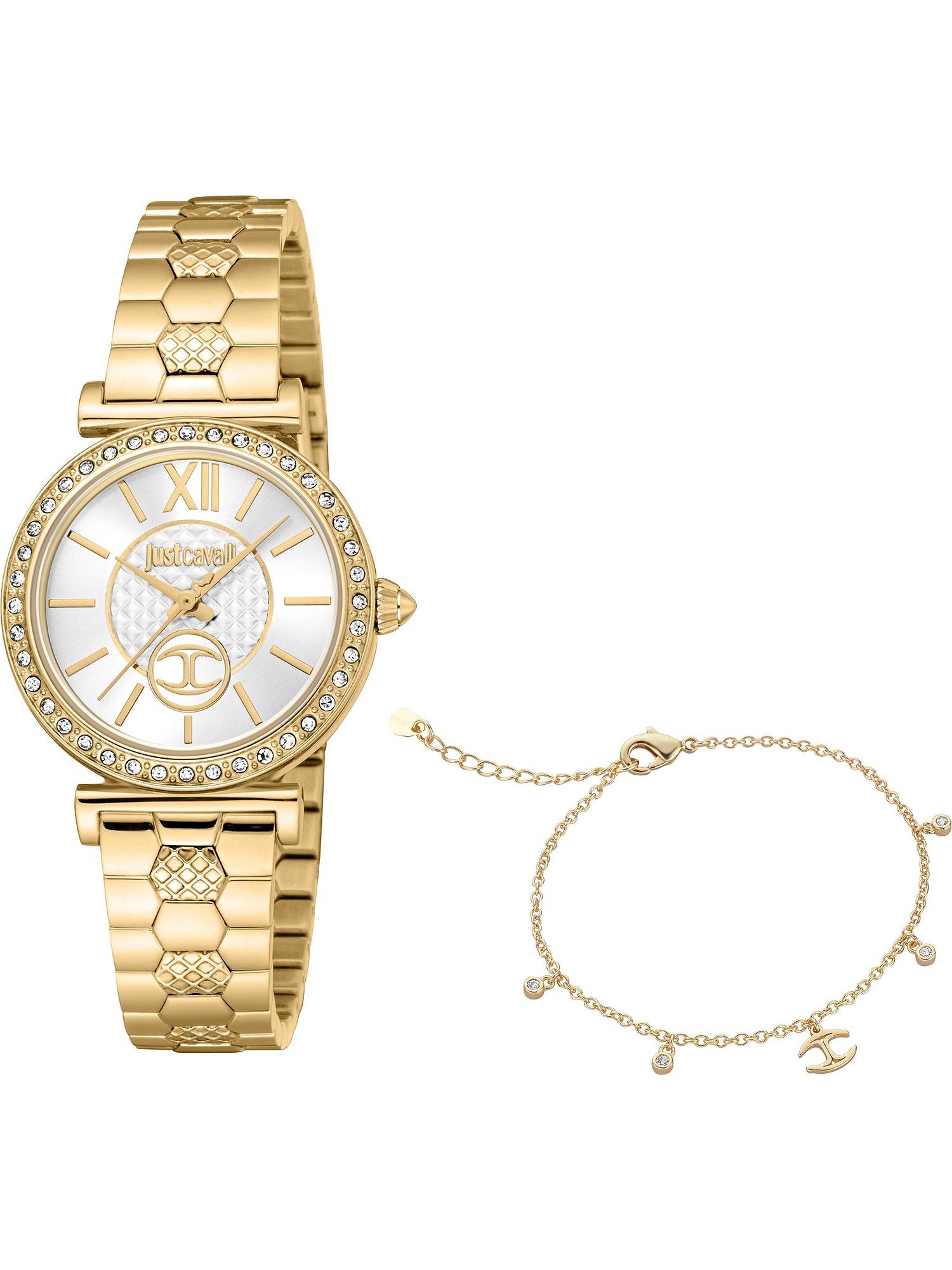 Just Cavalli Chronograph Just Cavalli Damen-Uhren-Sets Analog Quarz, Klassikuhr