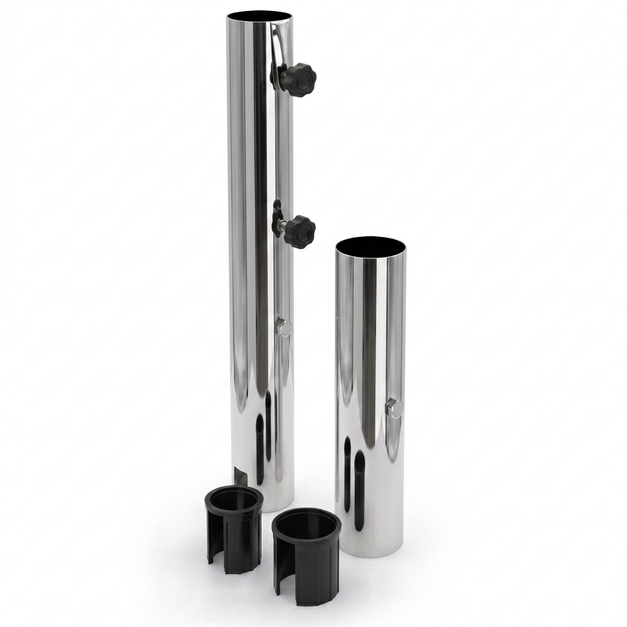 osoltus Kunststoffschirmständer osoltus Bodenhülse Edelstahl Sonnenschirm Wäschespinne Ø 63mm