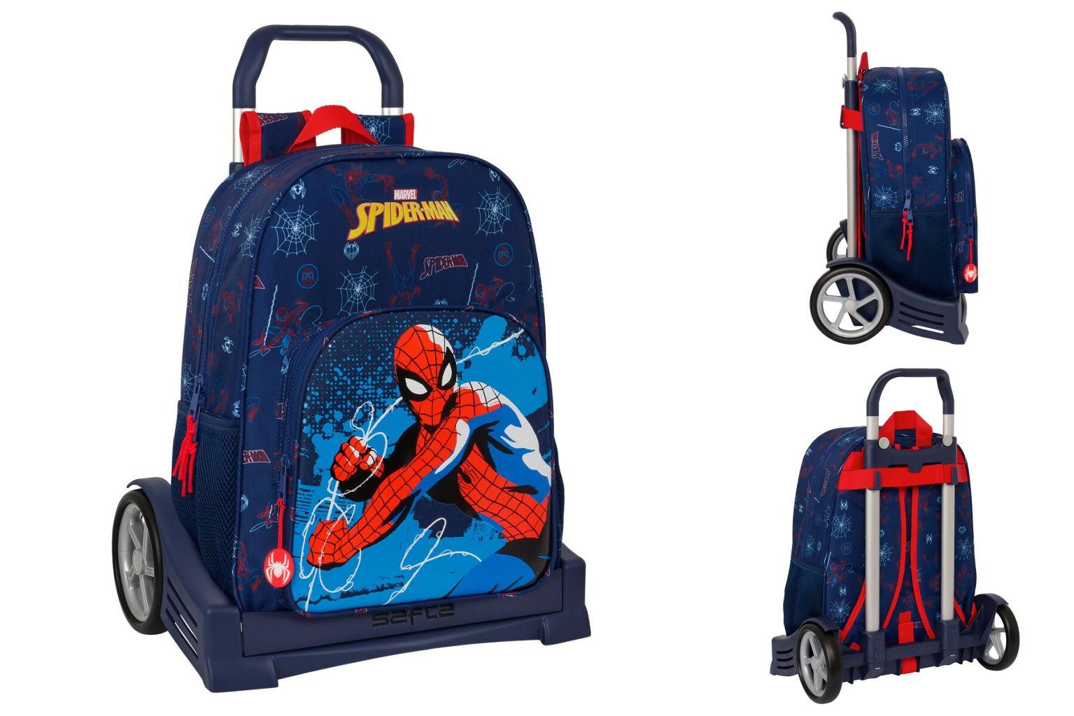 Spiderman Rucksack Kinder Rucksack mit Rädern Spider-Man Neon ...