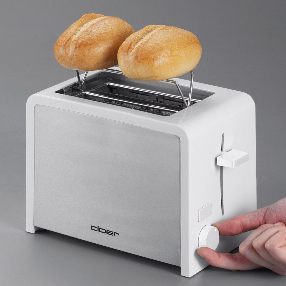 Cloer Toaster Toaster 3211 Weiss-Edelstahl Küchengerät.