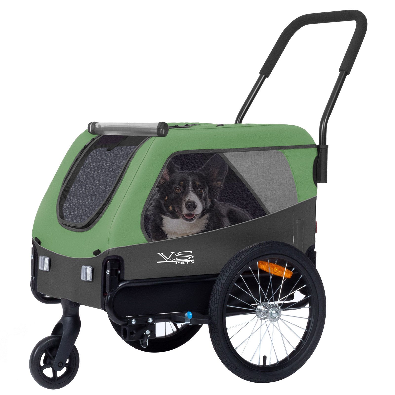TIGGO Fahrradhundeanhänger Tiggo Medium Hundeanhänger & Buggy 2in1 Fahrradanhänger Hundebuggy