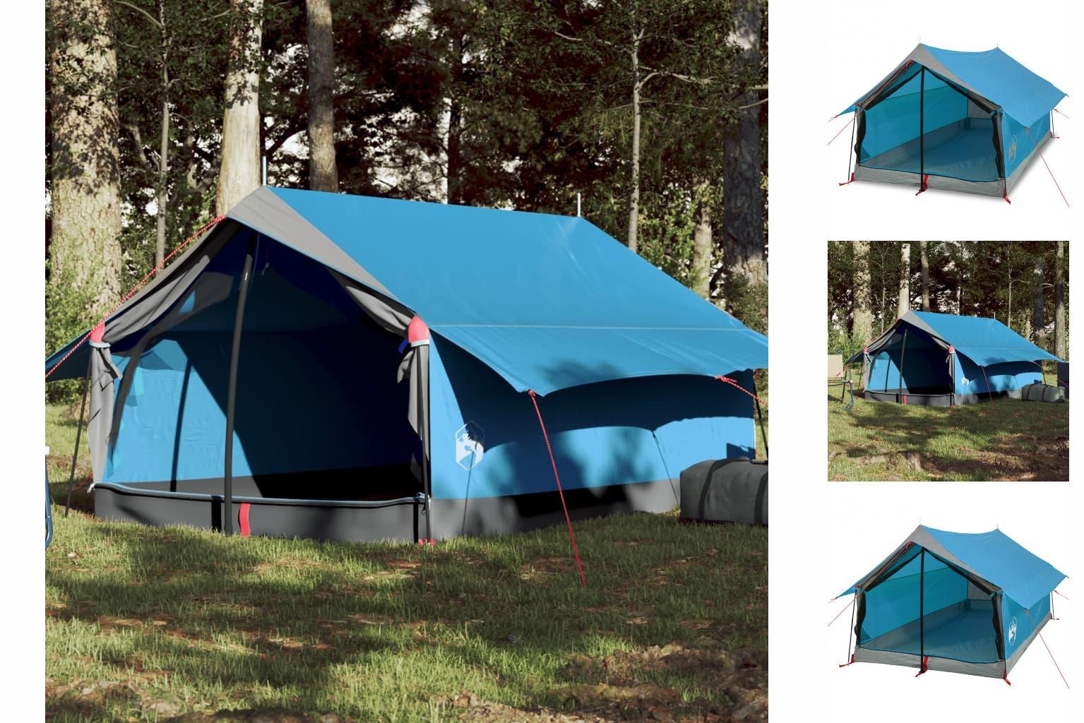 vidaXL Kuppelzelt Campingzelt Zelt Familienzelt Freizeitzelt 2 Personen Blau 193x122x96