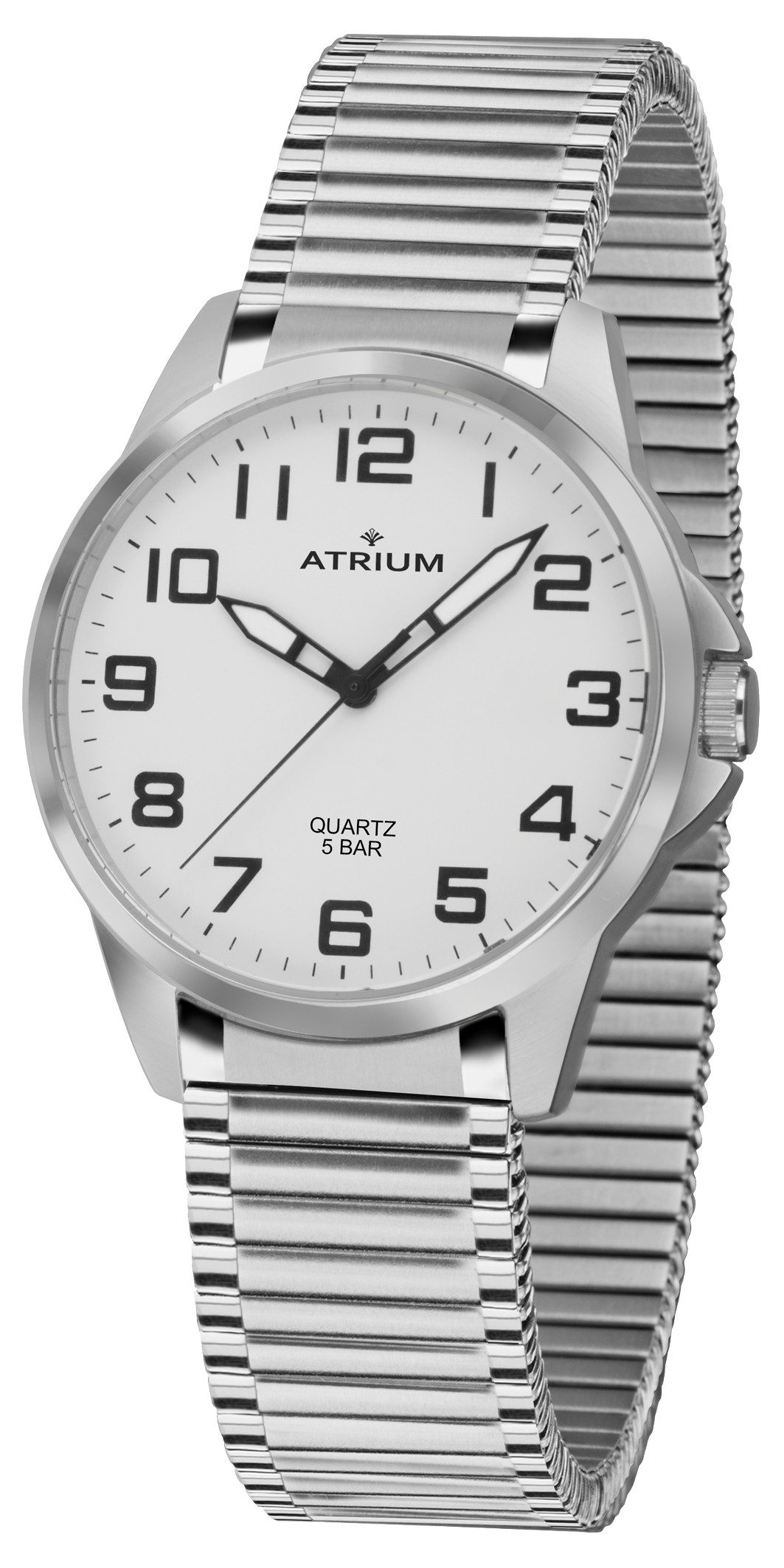 Atrium Quarzuhr A49-50 Damen Armbanduhr Zugband Stahl, analog klassisch schlicht modern deutlich Geschenk Ø 27 mm