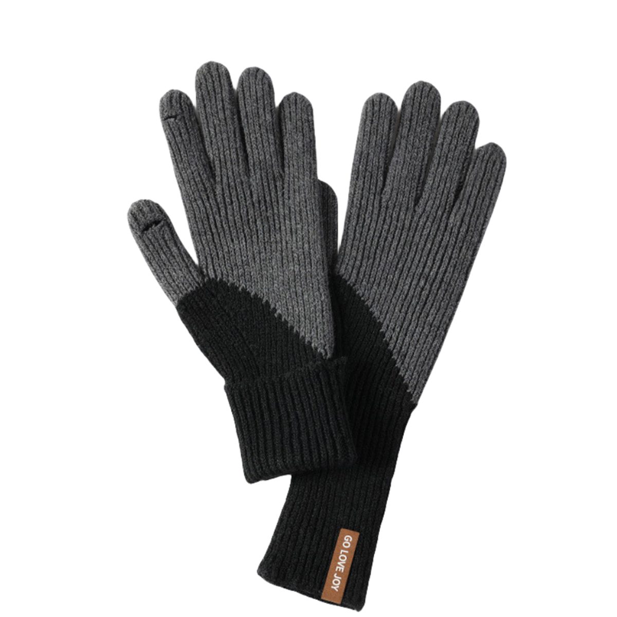 den Damen Schwarz für Warme, carefully Strickhandschuhe Fleece-Fahrradhandschuhe winddichte selected für Winter