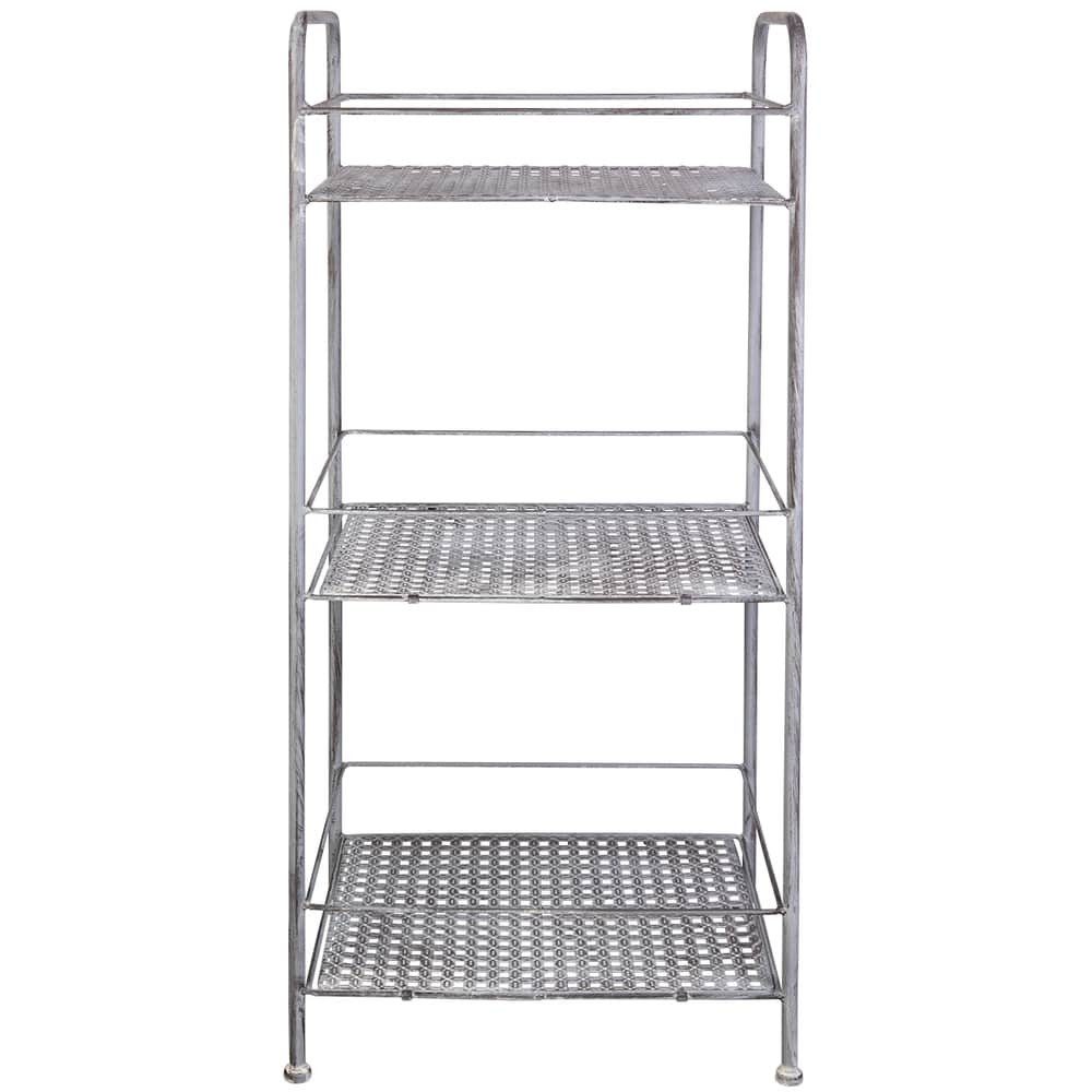 MICA Blumentopf Pflanzregal faltbar grau - ca. 42 x 30 x 95 cm