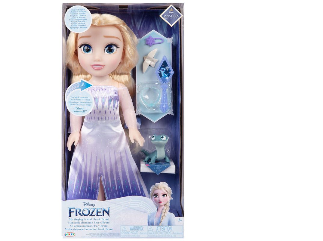 Jakks Pacific Stehpuppe Disney Frozen / Eiskönigin - Elsa Puppe mit Sound - 38 cm (1-tlg)