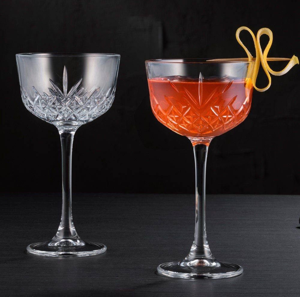 Pasabahce Cocktailglas 4er Set Timeless, Nick + Nora Cocktailschale 16 cl, Pasabahce, 4-tlg.