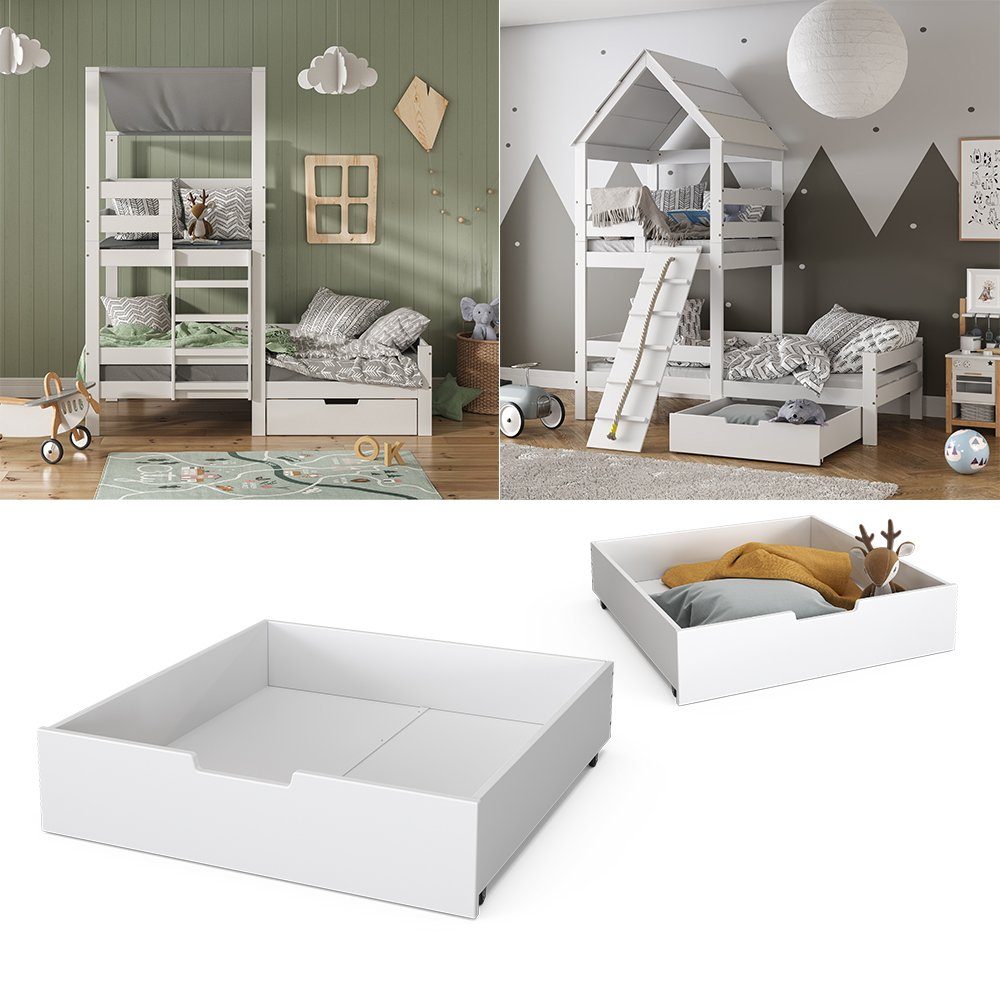 VitaliSpa® Bettschubkasten Teddy, Weiß, 92 x günstig online kaufen