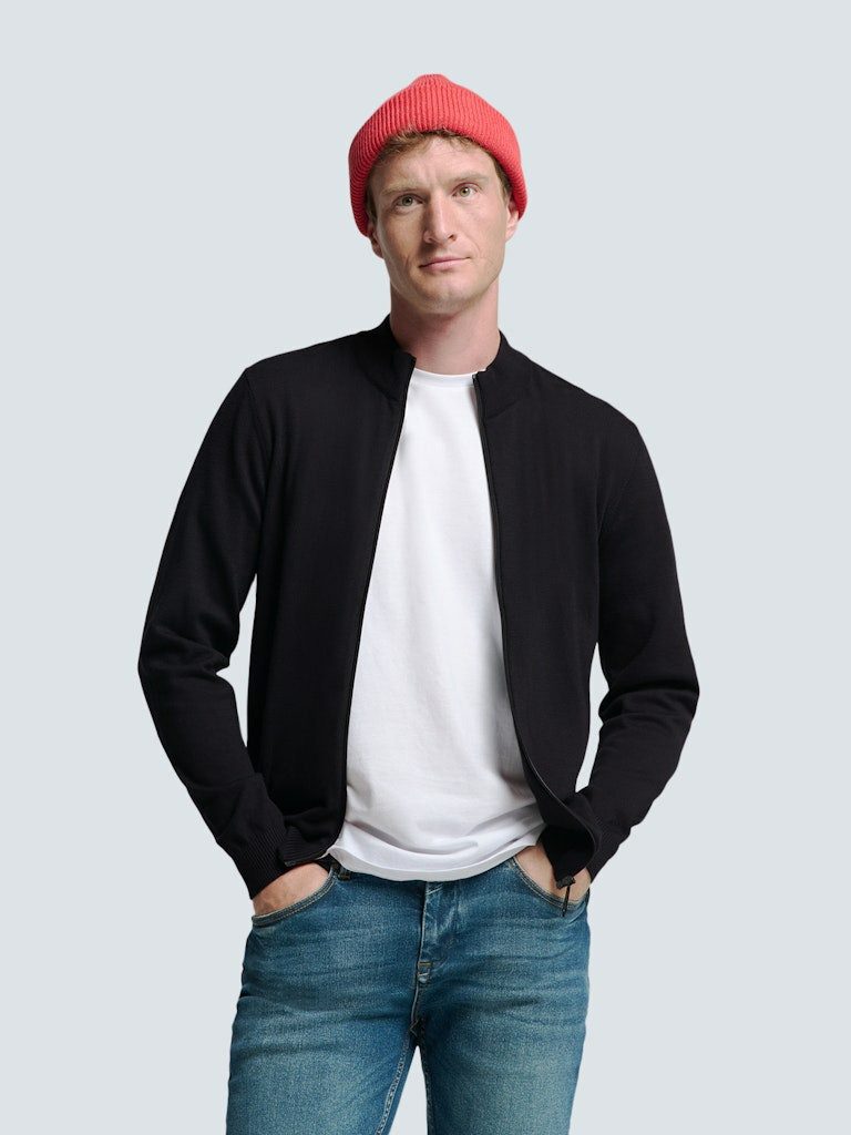 NO EXCESS Cardigan Strickjacke für Herren in rot (1-tlg)