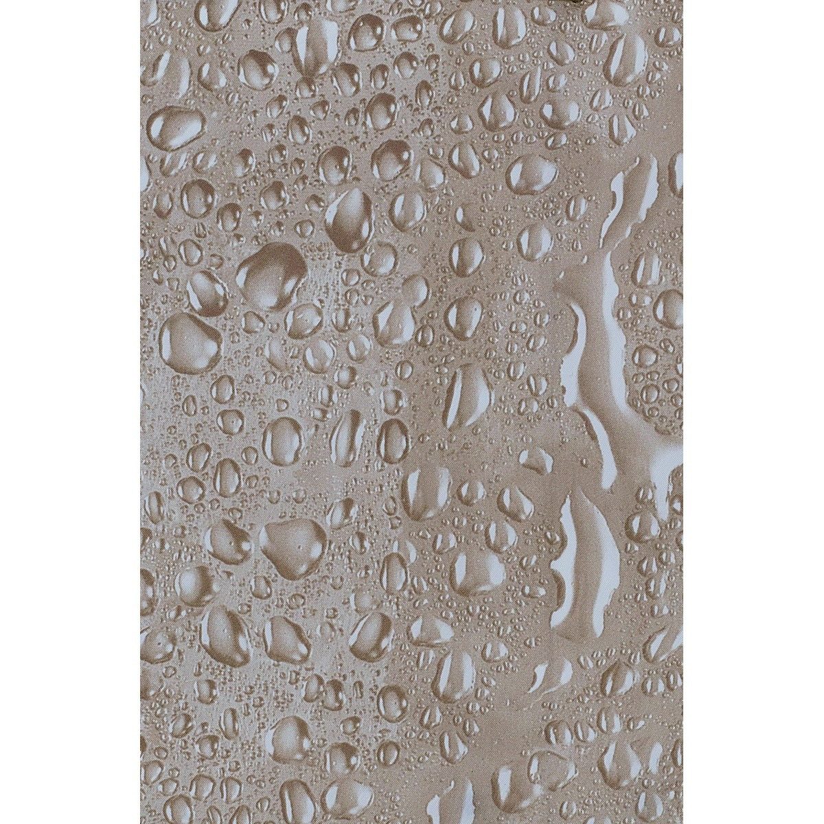 Euroshowers GmbH Duschvorhang Wassertropfen Beige 180 × 200 cm Polyester mit 12 Ringen Breite 180 cm