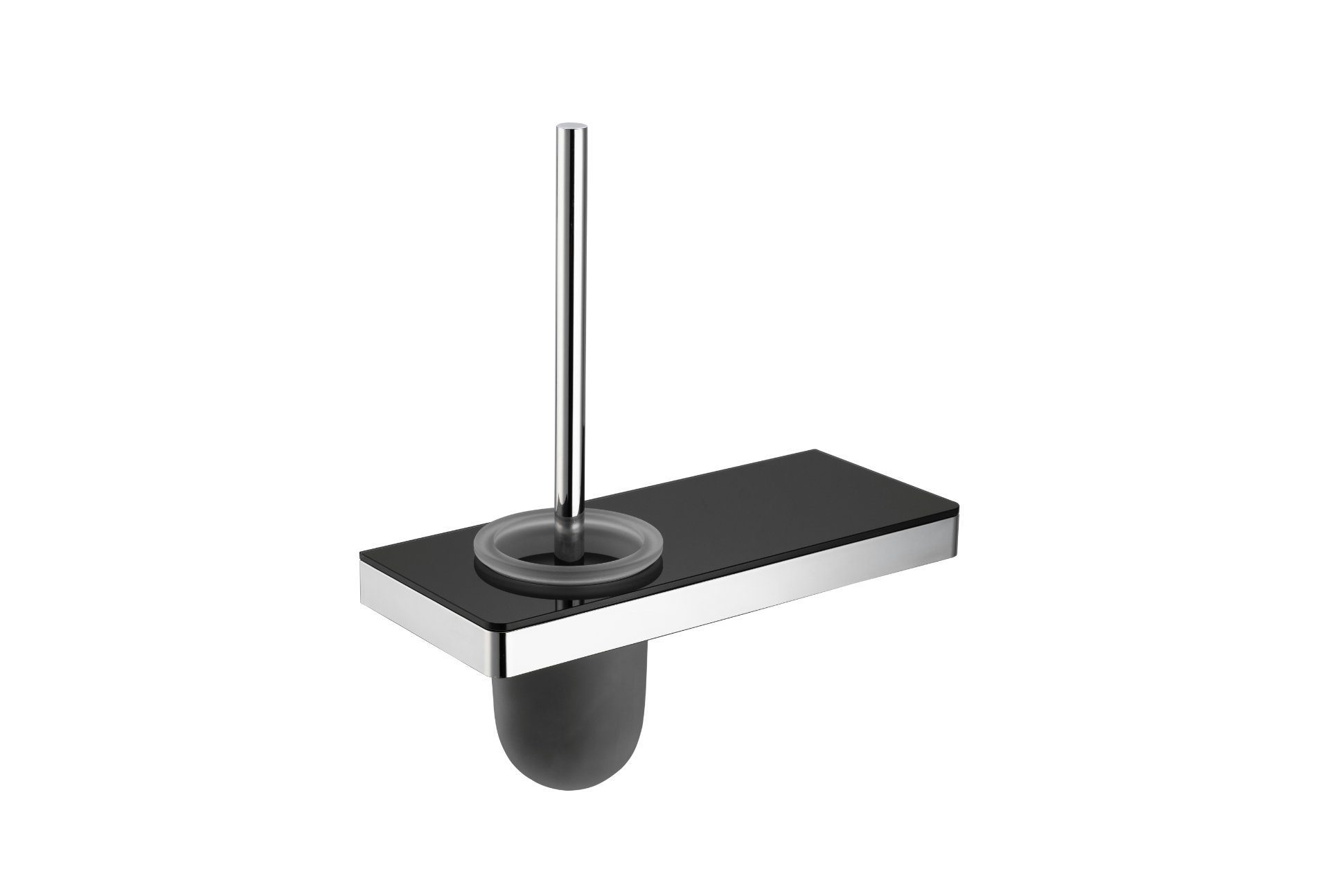 Bernstein WC-Reinigungsbürste G505, aus Edelstahl / mit Ablage aus Glas - Farbe wählbar