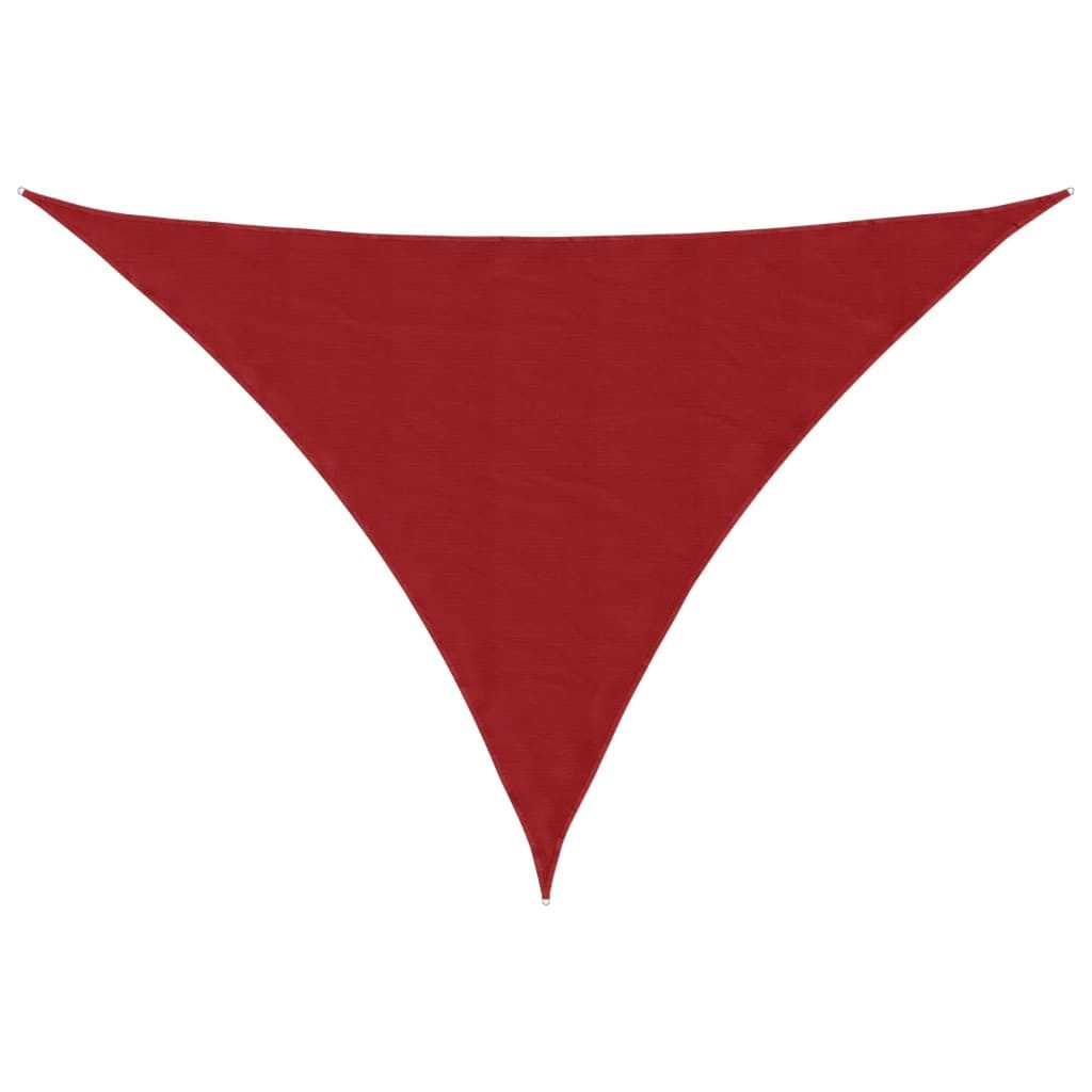 vidaXL Sonnensegel Sonnensegel Oxford-Gewebe Dreieckig 5x7x7 m Rot, (1-tlg)