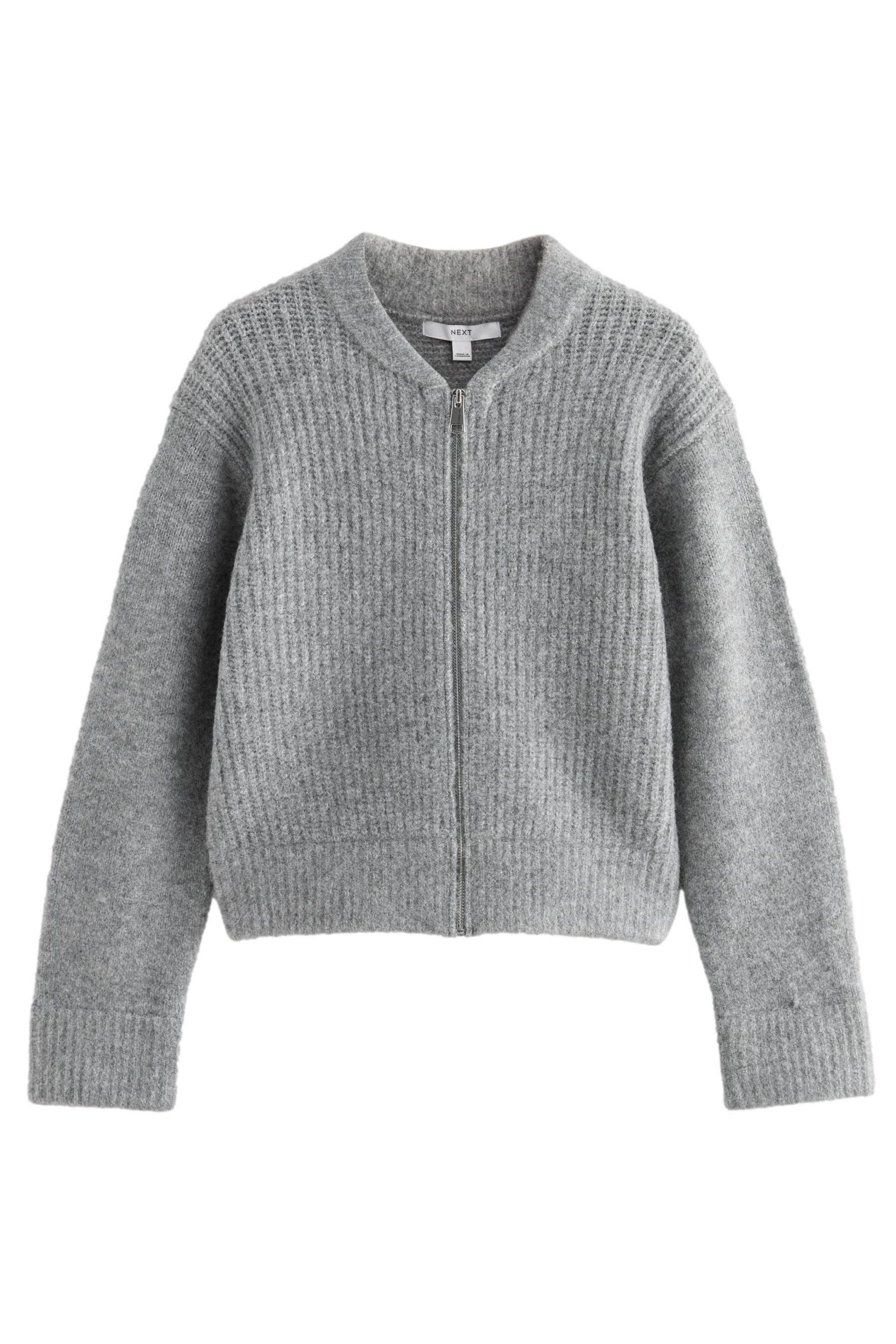 Next Strickjacke Gerippte Strickjacke mit Reißverschluss günstig online kaufen