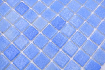 Mosani Mosaikfliesen Mosaikfliese Poolmosaik Schwimmbadmosaik blau antislip
