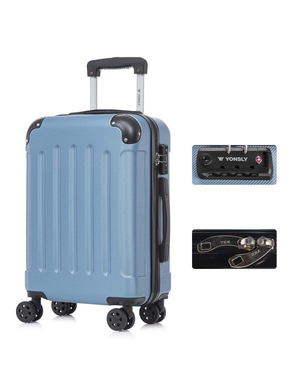 yonsly Hartschalen-Trolley Premium Hartschalen-Reisekoffer Trolley Kabinenk günstig online kaufen