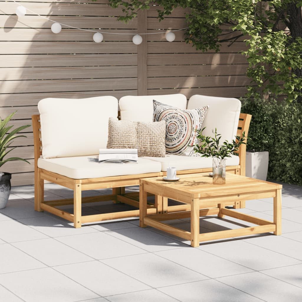 vidaXL Sofaelement 2-tlg. Garten-Lounge-Set mit Kissen günstig online kaufen