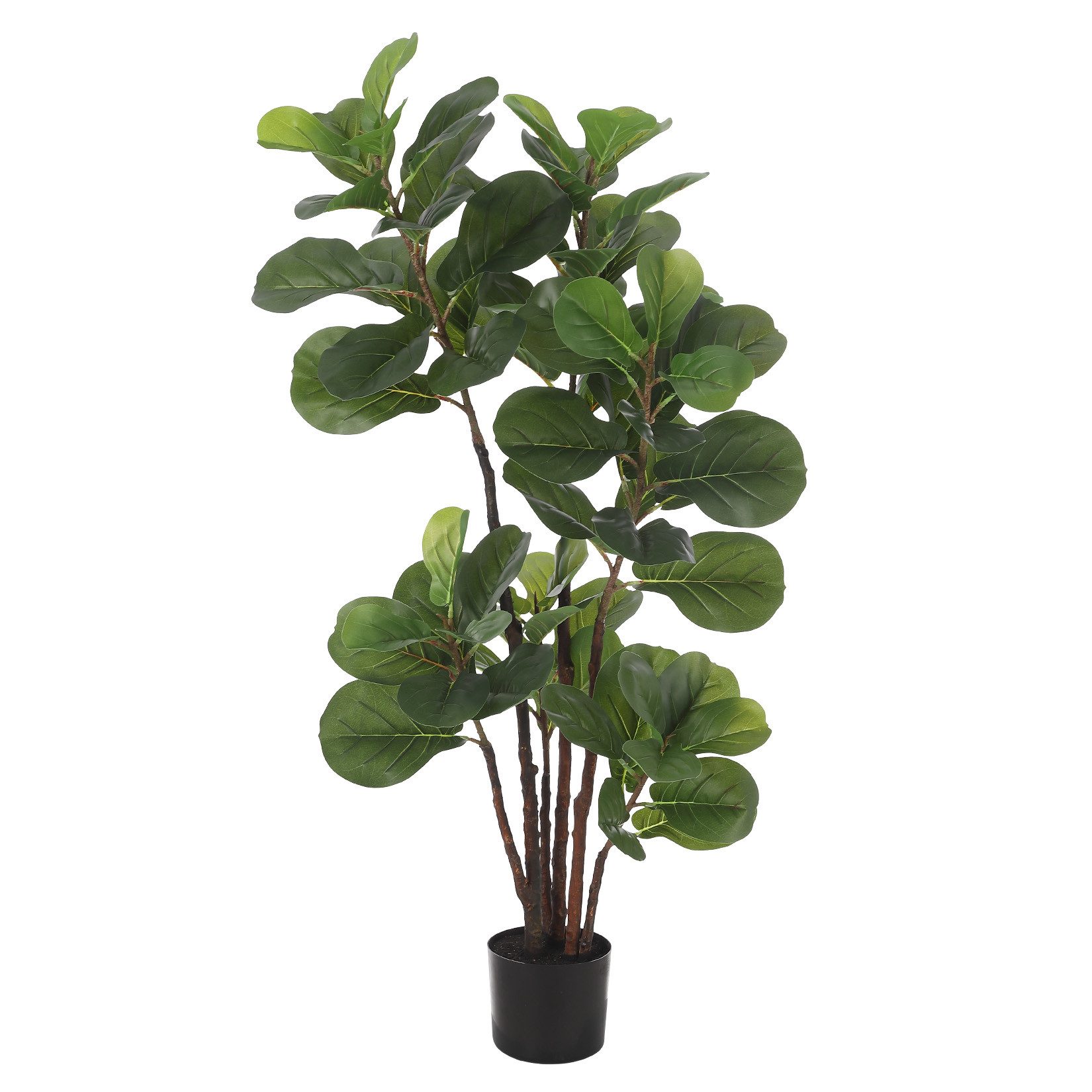 GarveeMore Kübelpflanzen Künstliche Fidel Blatt Feigenbaum, Faux Ficus Lyrata Baum mit Blättern
