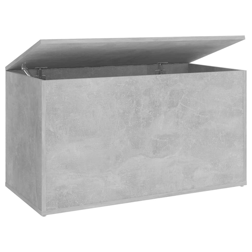 Truhe Aufbewahrungstruhe Betongrau 84x42x46 cm Spanplatte
