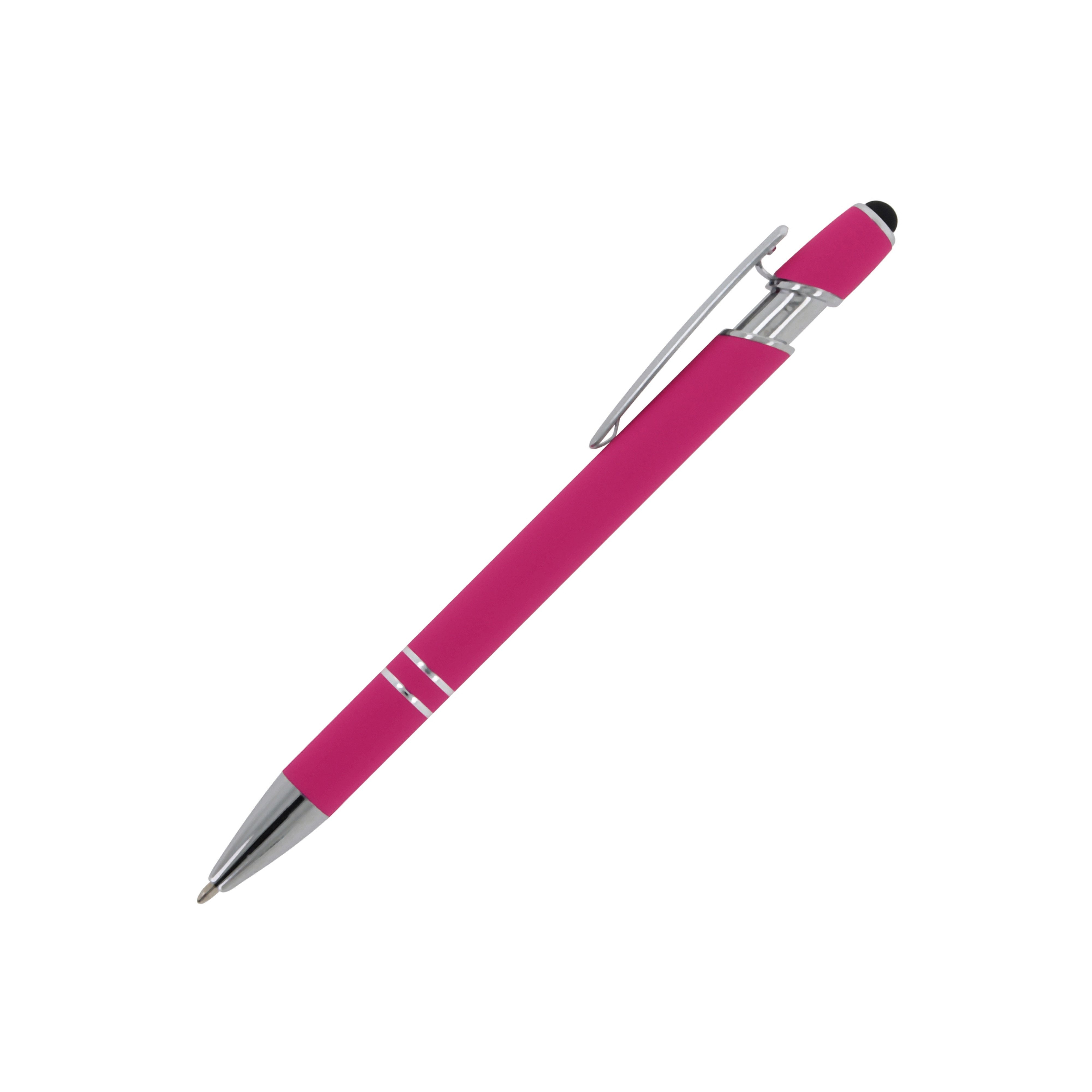 TOPPOINT Kugelschreiber Touchpen Kugelschreiber / aus Metall / Soft-Touch / Farbe: pink