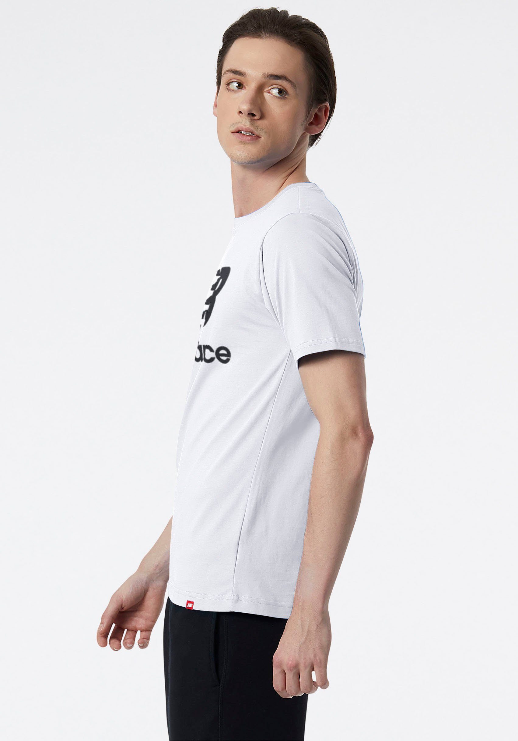 ESSENTIALS LOGO New Balance weiß STACKED T-SHIRT NB T-Shirt