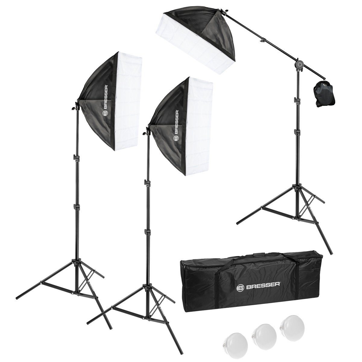 BRESSER Tageslichtlampe BRESSER BR-230B LED-Tageslicht-Set mit Softboxen