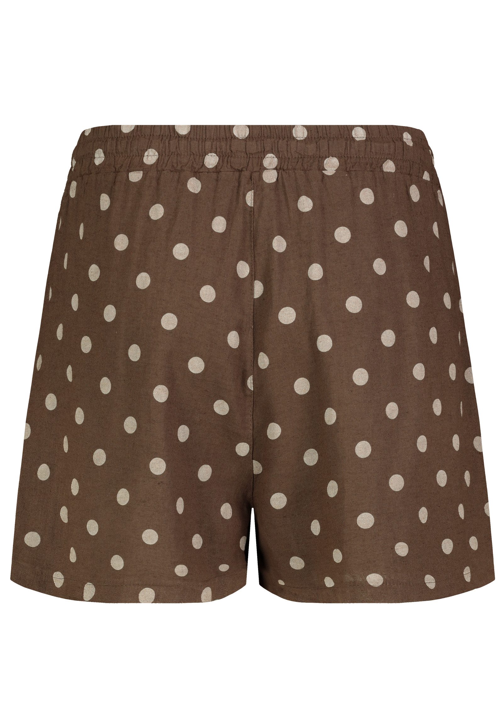 SUBLEVEL Shorts Damen Kurze Hose Leinen-Mix Polka-Dot Design, Eingrifftaschen