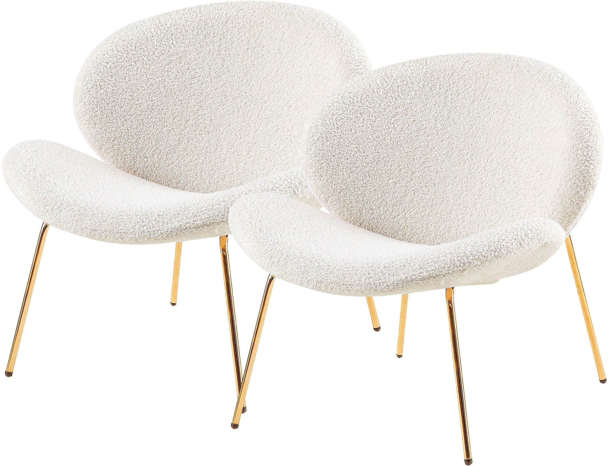 Kayoom Polsterstuhl Stuhl Jaden 125 2er-Set, im angesagten Stoff mit dem Kräusel-Effekt (Set, 2 St), Ästhetisch minimalistisches Design, Bouclé Stoff, breites Sitzen