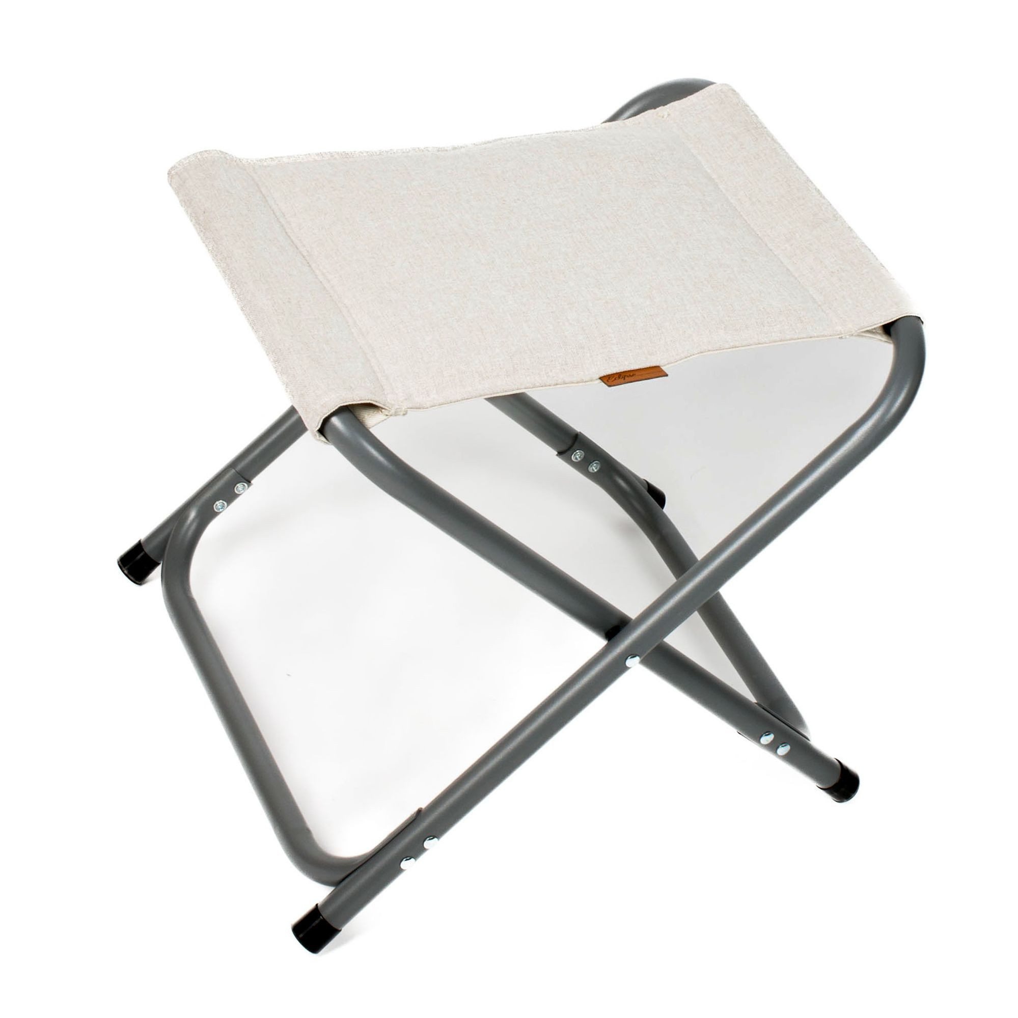 Eclipse Campingstuhl Titan Beige, Glamping Hocker "TITAN" mit Tischablage