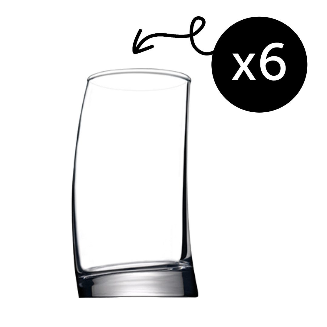 Pasabahce Penguen Longdrinkgläser, 6er Set – 275 Ml, Modernes Design Für Cocktails & Säfte