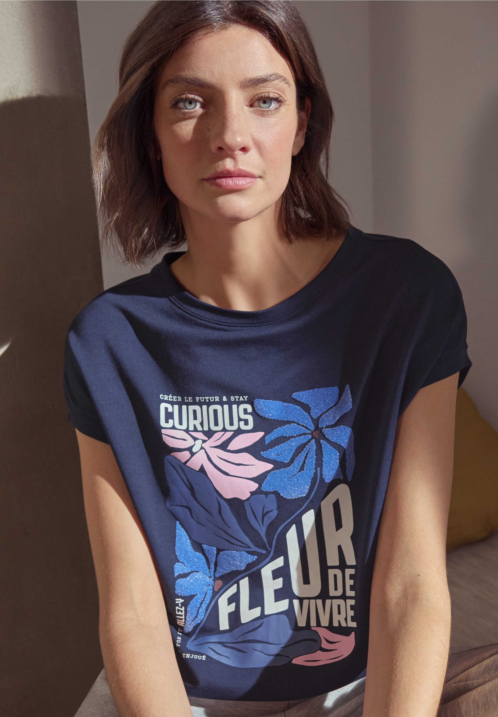 CECIL Print-Shirt mit U-Boot-Ausschnitt günstig online kaufen