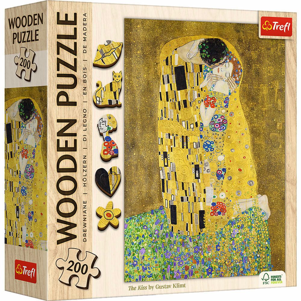 Trefl Puzzle Der Kuss Gustav Klimt, 200 Teile, 200 Puzzleteile