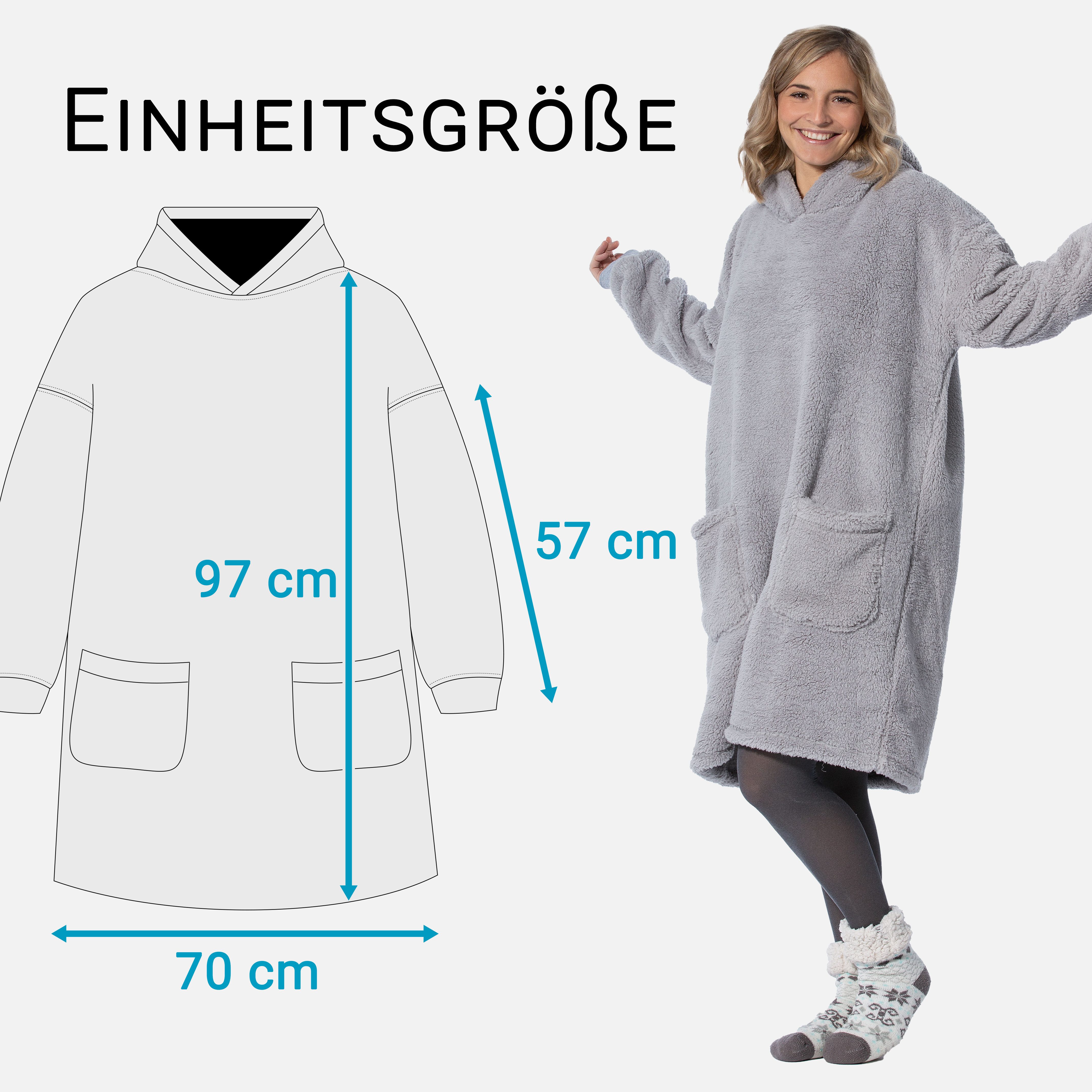 Wohndecke, ZOLLNER, Mit Kapuze und Taschen, günstig online kaufen