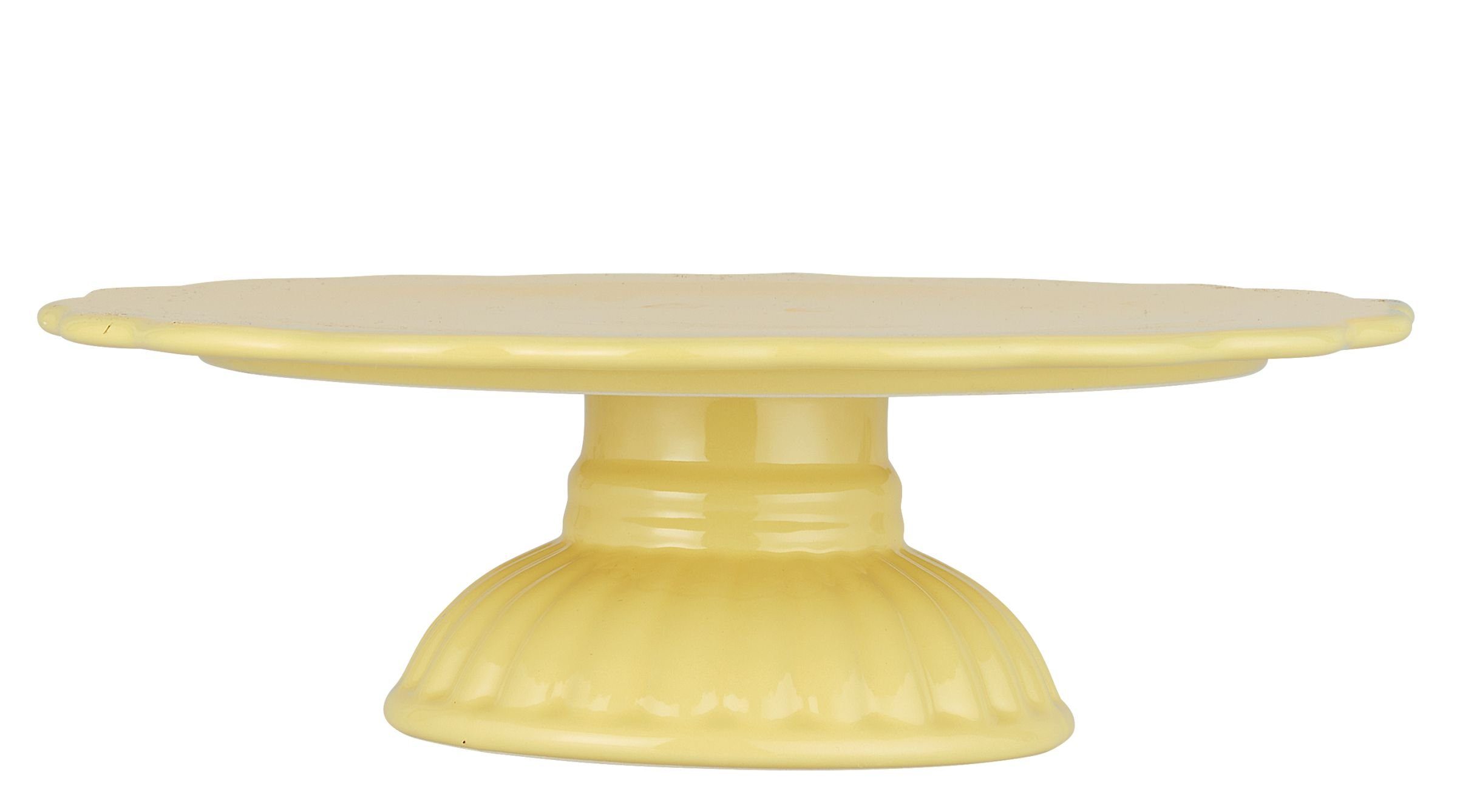 Ib Laursen Tortenplatte Tortenplatte Kuchenplatte Fuß Mynte Keramik Lemonade Gelb Ib Laursen, Keramik