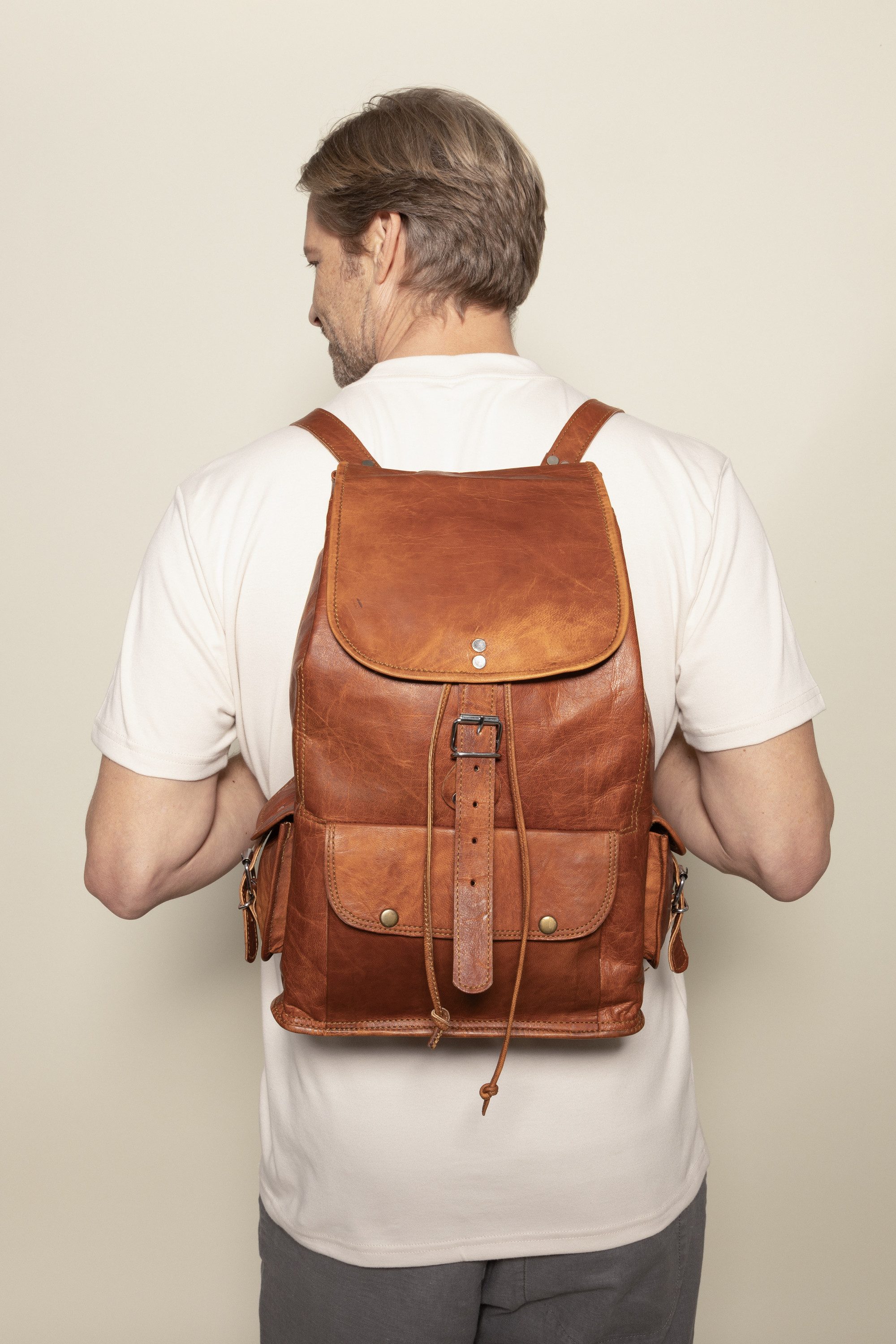Gusti Leder Rucksack Gusti Leder Lederrucksack Bobbie 15" (1-tlg)